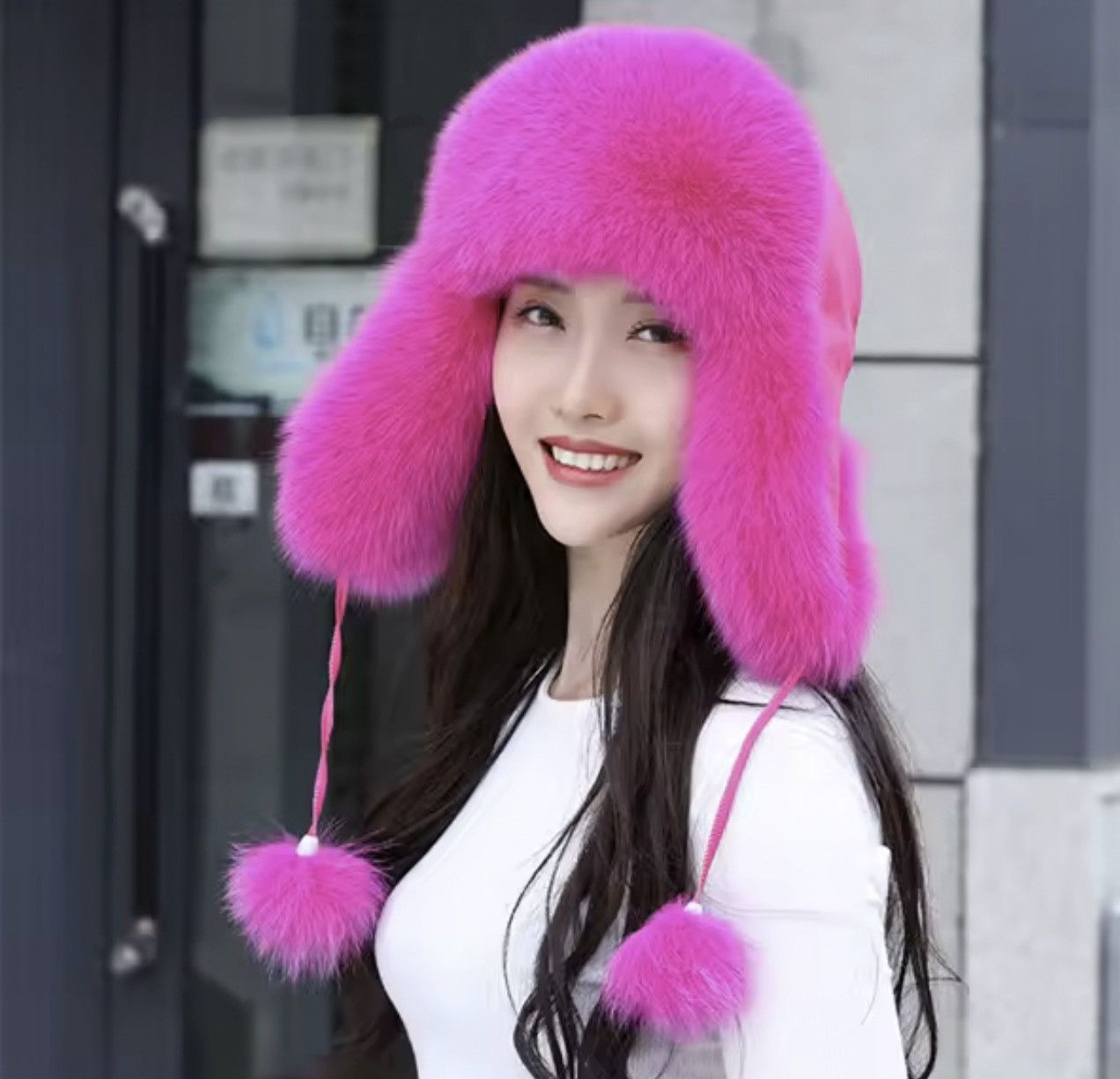 VIBE Luxurious 100% Real Natural Fox Fur Trapper Hat Size ONE SIZE - 1 Thumbnail