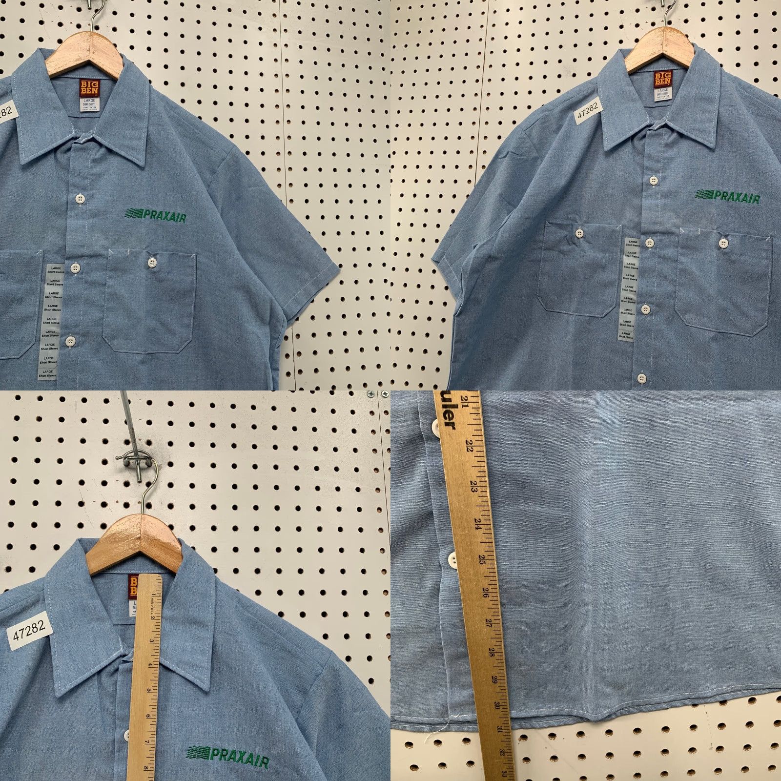 Vintage VINTAGE Big Ben Button Shirt Mens L Blue Chambray Short Sleeve USA Shirt Mens L Blue Chambray Short Sleeve USA Size US L / EU 52-54 / 3 - 8 Thumbnail