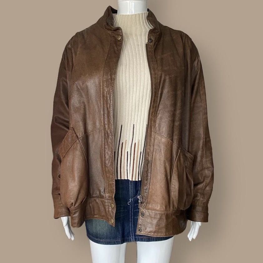 Vintage Vintage Leather Jacket Size ONE SIZE - 1 Thumbnail