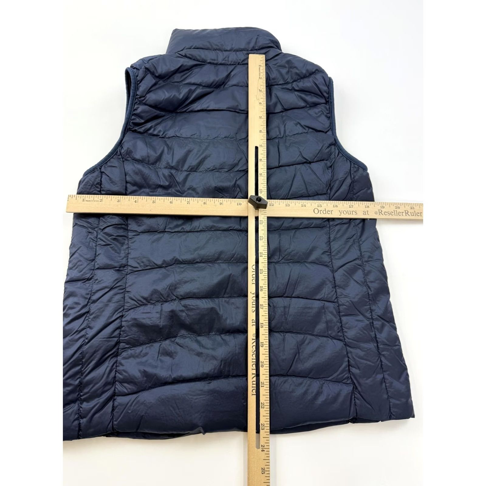 Uniqlo Uniqlo Vest Womens Small Blue Down Puffer Full Zip Lightweight Quilted Packable Size S / US 4 / IT 40 - 4 Thumbnail