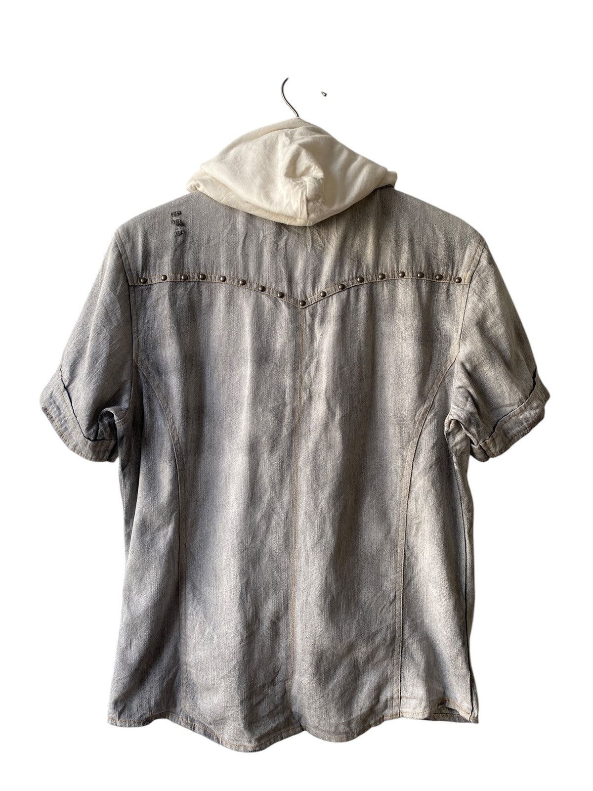 In The Attic × Japanese Brand In The Attic Removable Hoodie Design Distressed Shirt Size US M / EU 48-50 / 2 - 5 Thumbnail