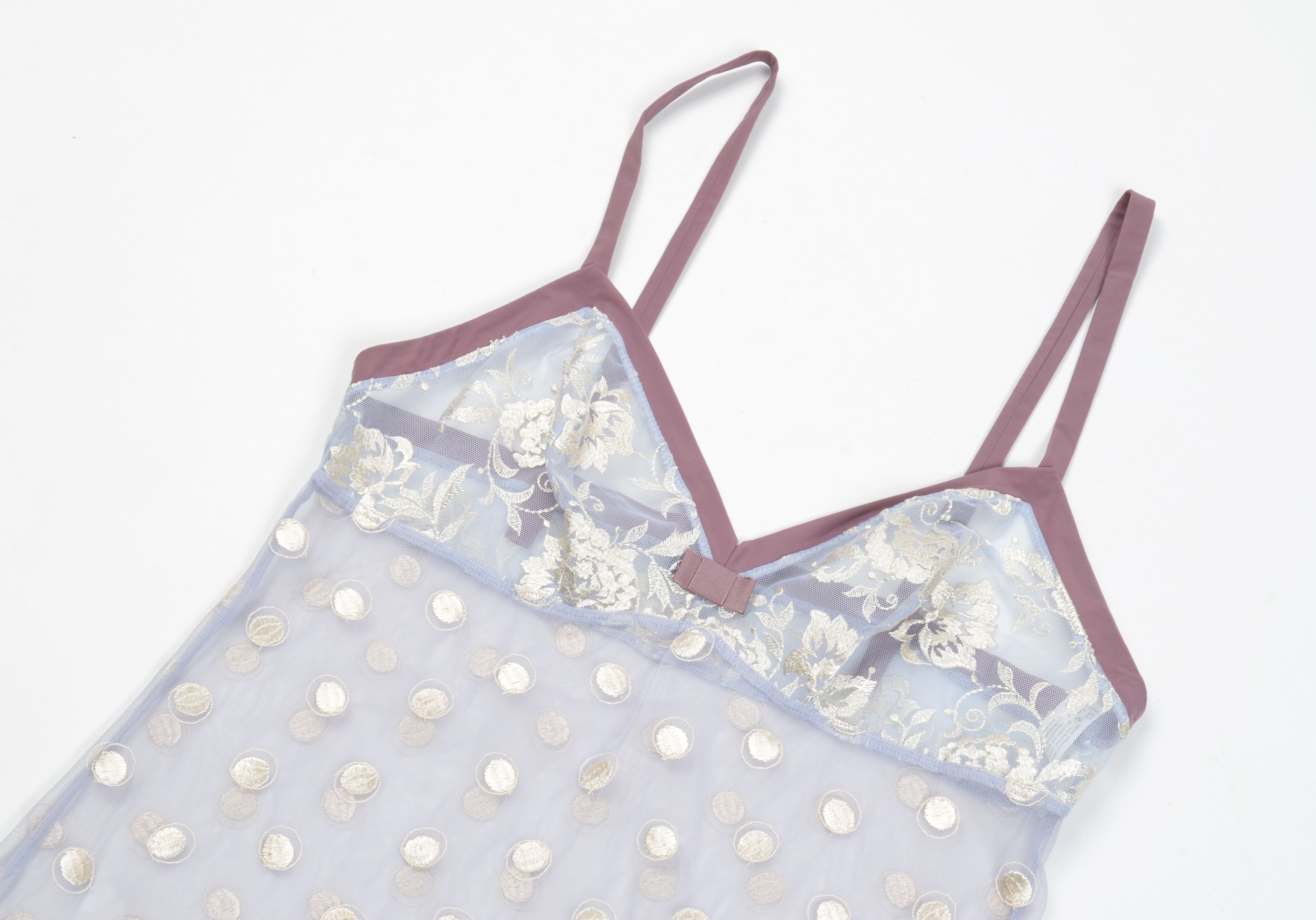 Vintage Lou Paris Vintage Polka Dot Mesh Mini Sleep Cami Dress Size M / US 6-8 / IT 42-44 - 5 Thumbnail