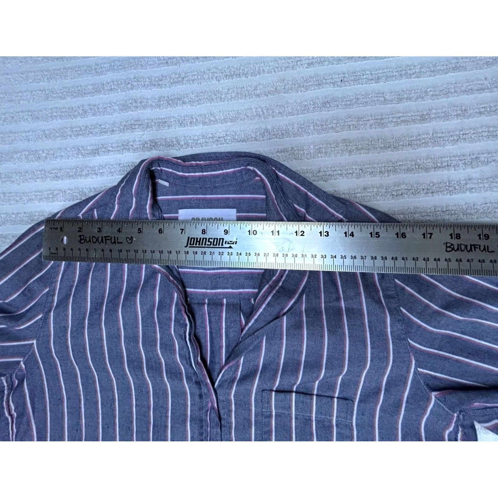 Vintage Grayson Button Front Shirt Cotton Long Sleeve Top Striped Blue Size 2 Size XS / US 0-2 / IT 36-38 - 7 Thumbnail