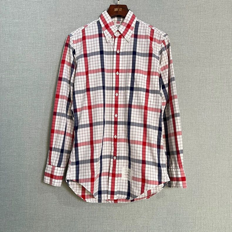 Thom Browne Thom browne Red and white plaid shirt 2503-Nextarrow Size US S / EU 44-46 / 1 - 1 Thumbnail