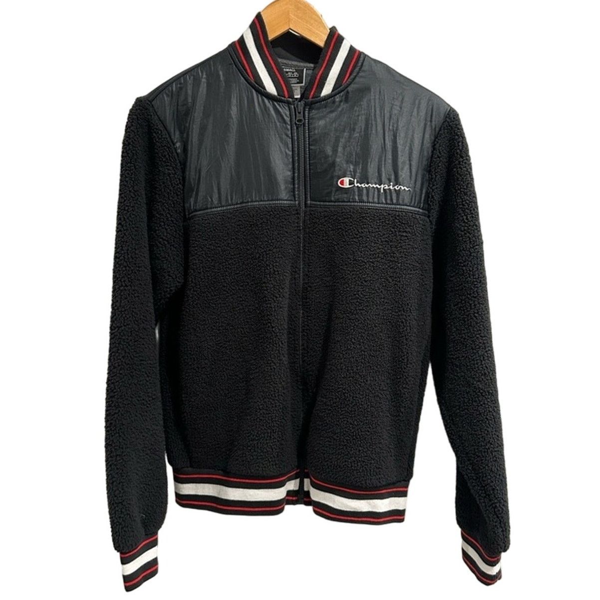 Champion Champion Retro Men’s Black Sherpa Fleece Bomber Jacket Size US S / EU 44-46 / 1 - 1 Thumbnail