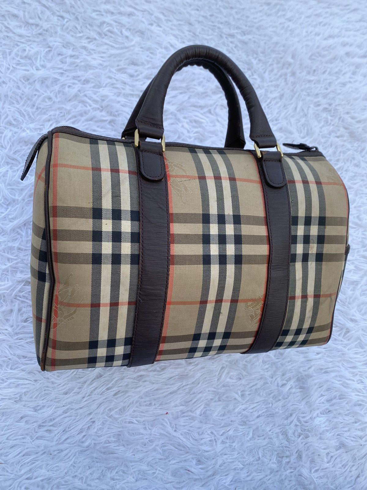 Rare Vintage 90s Burberry Nova Check Speedy Hand Bag