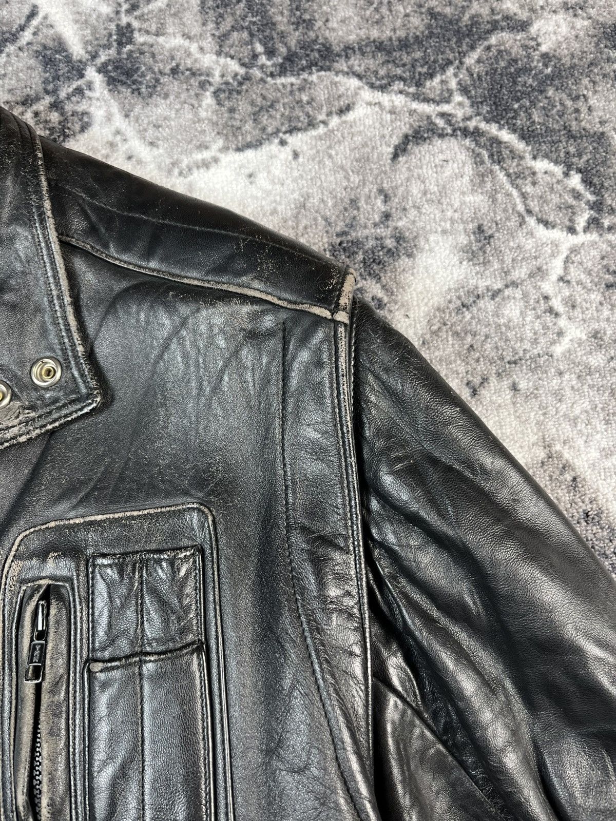 Other Vintage Segura Leather Bomber Jacket France 90s Black Size US M / EU 48-50 / 2 - 10 Thumbnail