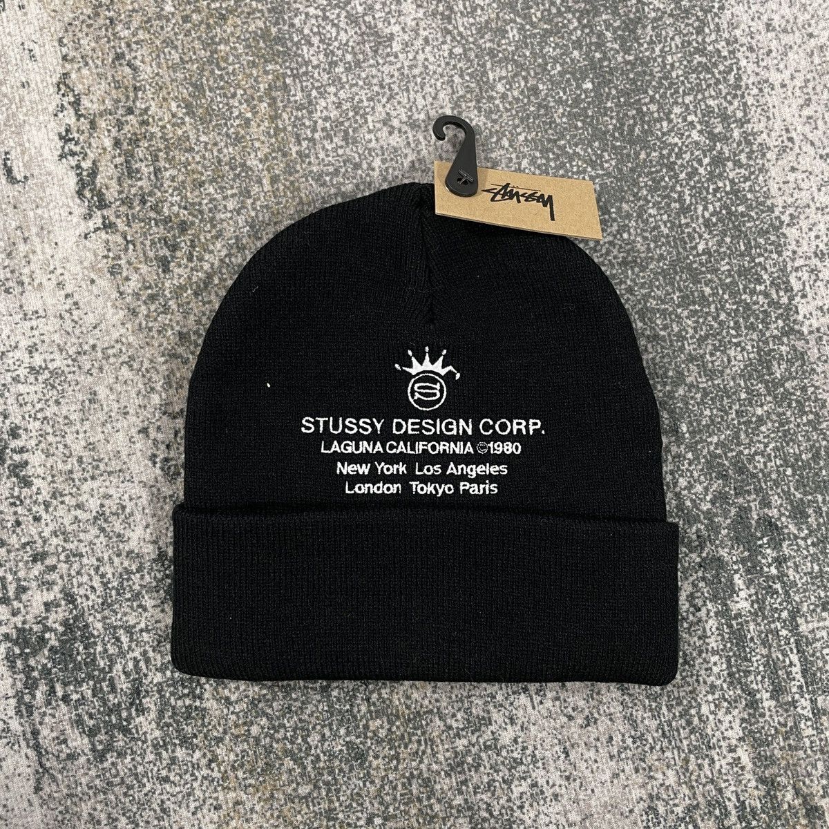 Stussy STUSSY DESIGN CORP CUFF BEANIE // BLACK Size ONE SIZE - 1 Thumbnail
