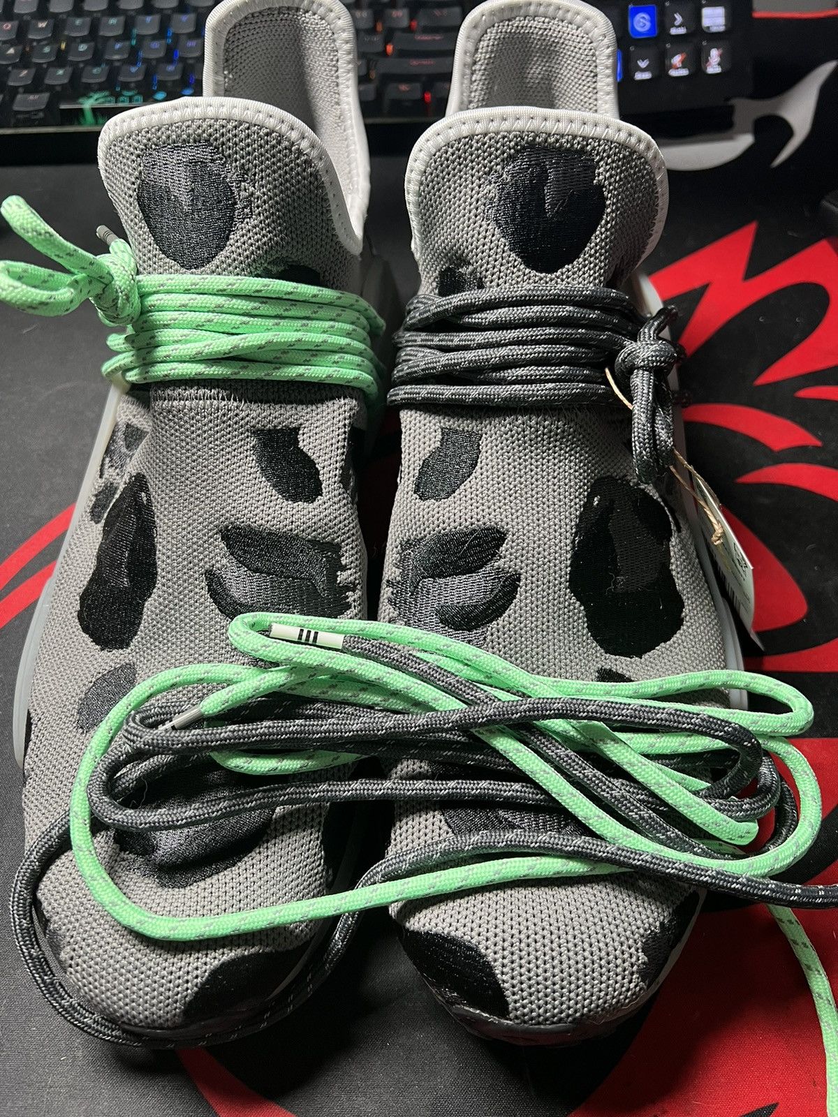 Adidas × Humanrace × Pharrell Adidas x Pharrell HU NMD ANIMAL PRINT in Gray/Black 12.5US Size US 12.5 / EU 45-46 - 9 Thumbnail