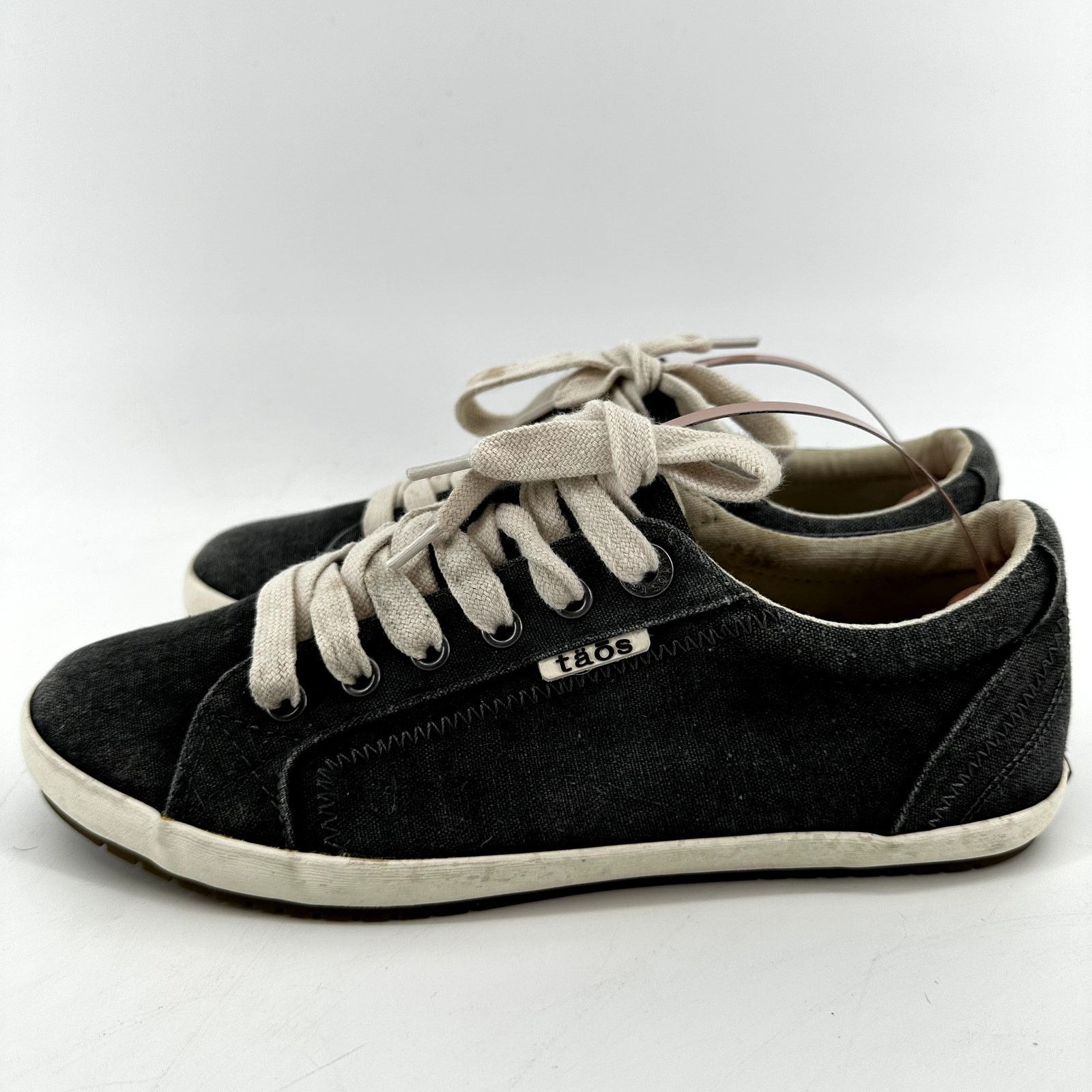 Taos Taos Star Sneakers Shoes Canvas Lace Up Low Top Charcoal 7.5 Size US 7.5 / IT 37.5 - 4 Thumbnail