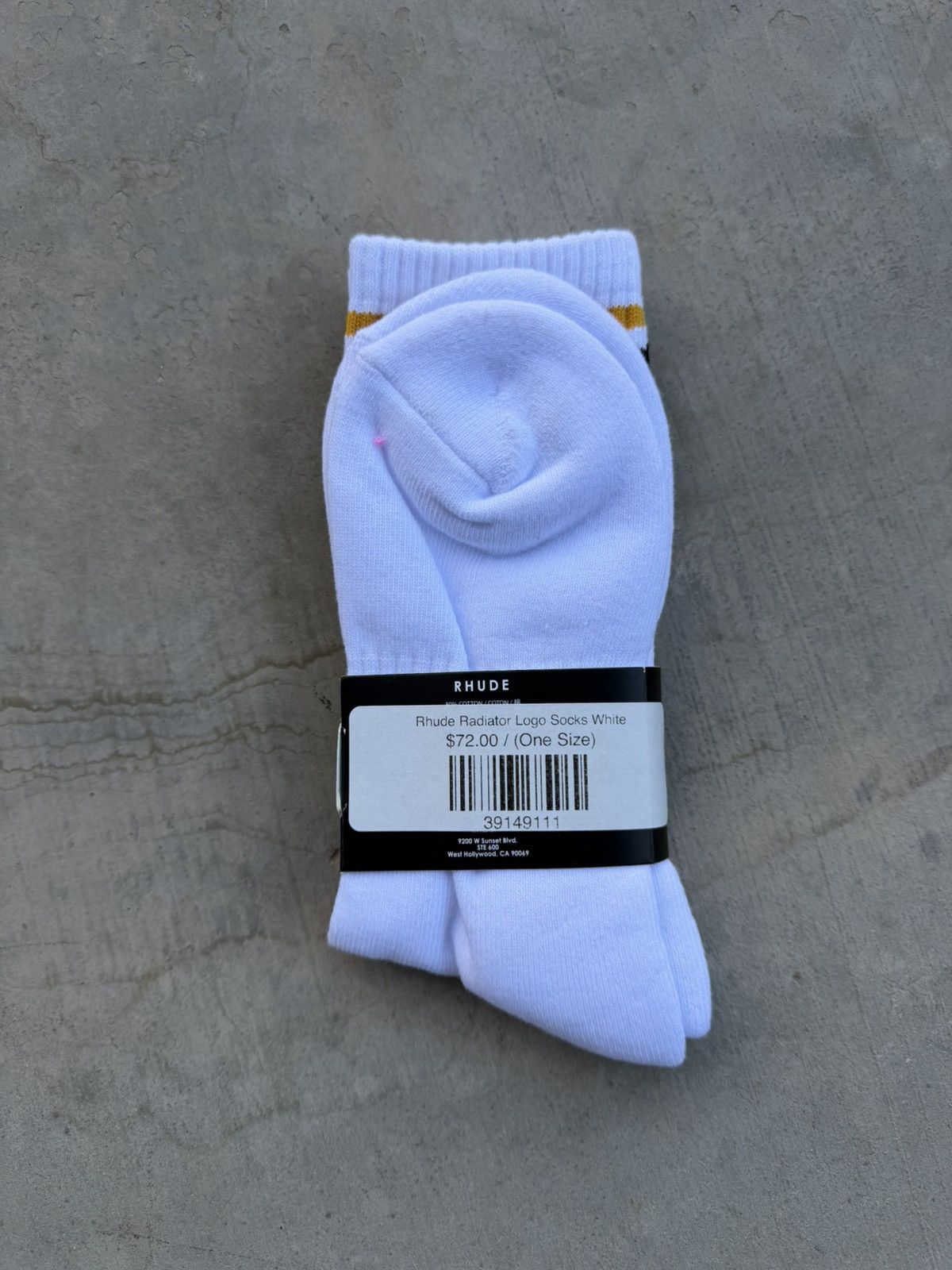 Rhude Rhude Cheveron Logo Socks White SSense Exclusive Brand New Size ONE SIZE - 2 Thumbnail