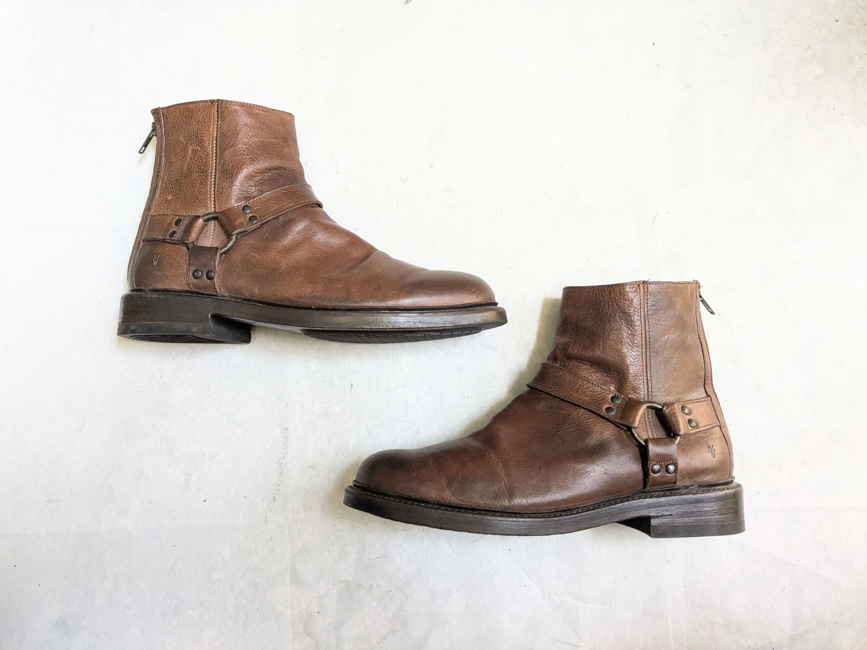 Frye Frye Harness Brown Leather 9 D Leather Buckle Punk Size US 9.5 / EU 42-43 - 1 Thumbnail