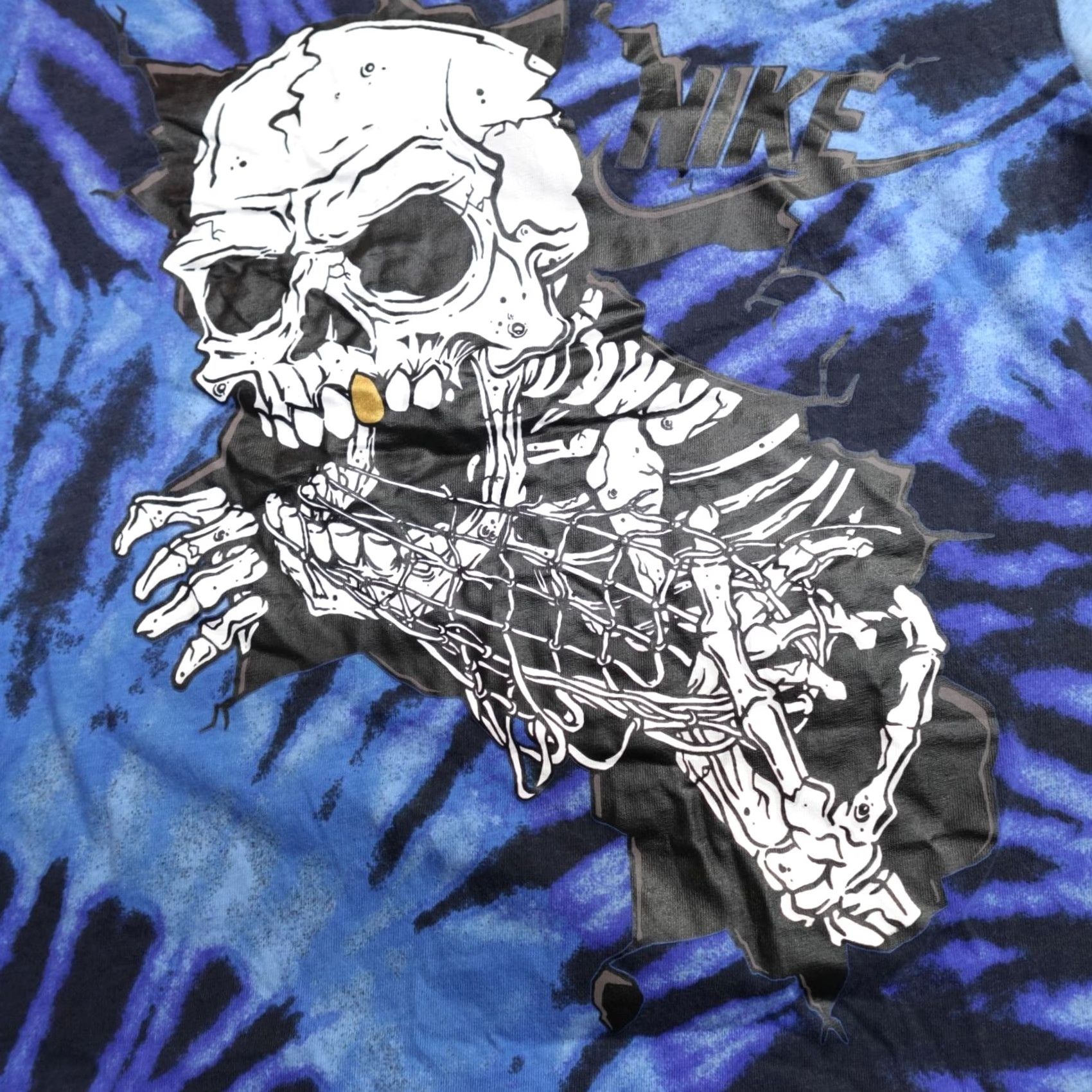 Nike Nike Shirt Small Blue Tie Dye Skeleton Crew Neck Short Sleeve T-Shirt Mens XS? Size US S / EU 44-46 / 1 - 2 Thumbnail