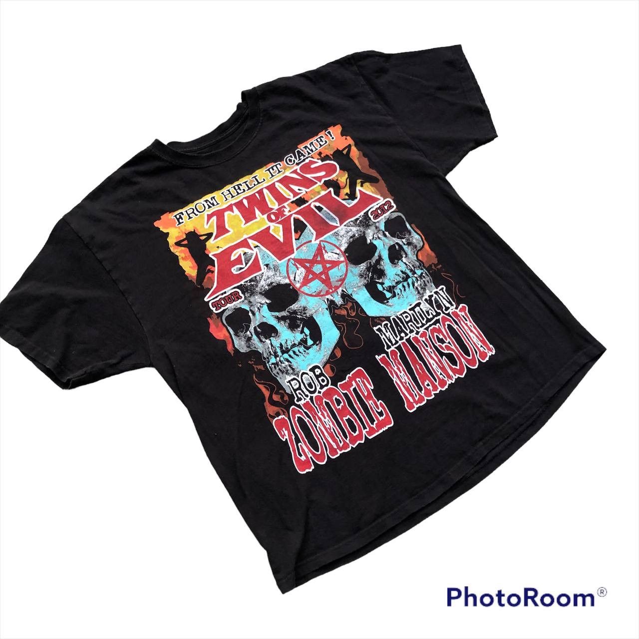 Band Tees × Marilyn Manson TWINS EVIL MARILYN MANSON X ROB ZOMBIE 2012 TOUR Size US XL / EU 56 / 4 - 4 Thumbnail