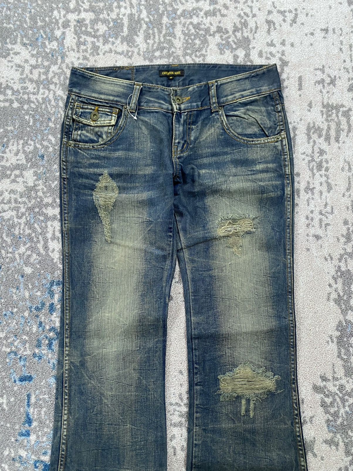 Tornado Mart Japanes Expedition Mode Distressed Bootcut Denim Jeans Size US 31 - 3 Thumbnail