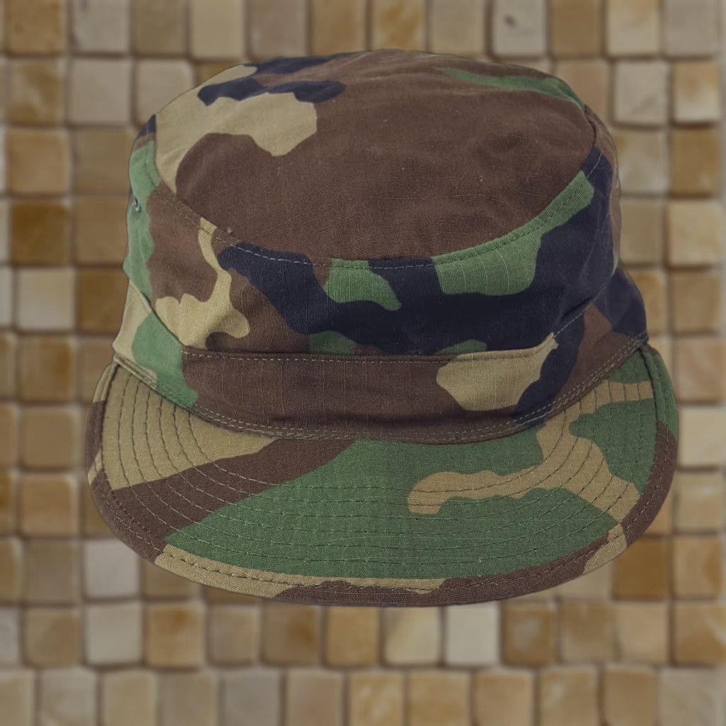 Vintage VINTAGE US Army Cap Military Hat - Camo BDU, 7 1/8 - Green Cotton Canvas, Lightweight Breathable, Men's Baseball/Army Style, 2000s USA Made Size ONE SIZE - 1 Thumbnail