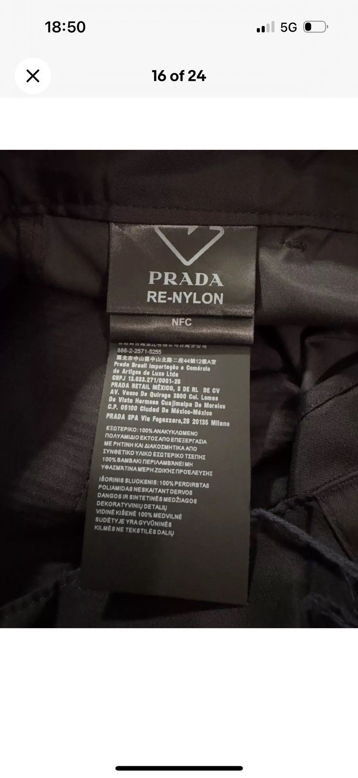 Prada PRADA nylon trousers STUDY REAL TAPE MEASUREMENTS IN PHOTIS Size US 32 / EU 48 - 16 Thumbnail