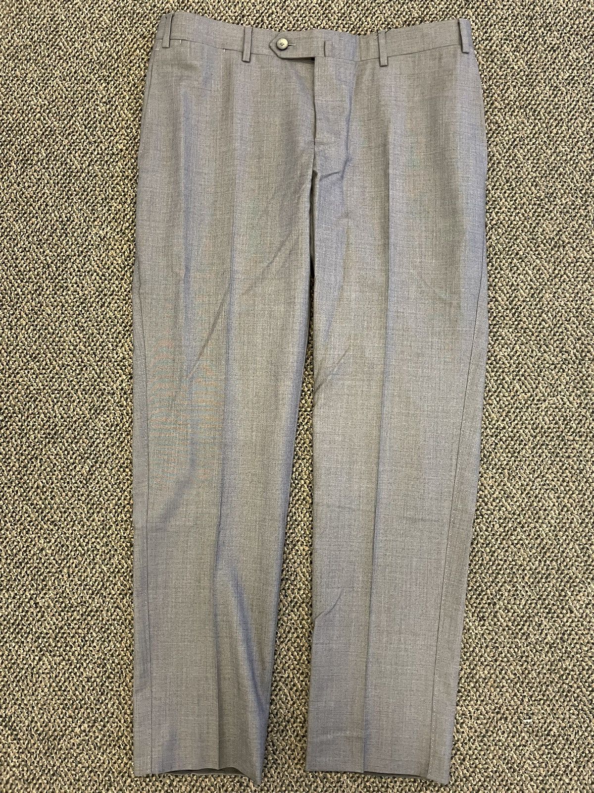 Canali Flat Front Wool Trouser Size US 32 / EU 48 - 2 Thumbnail