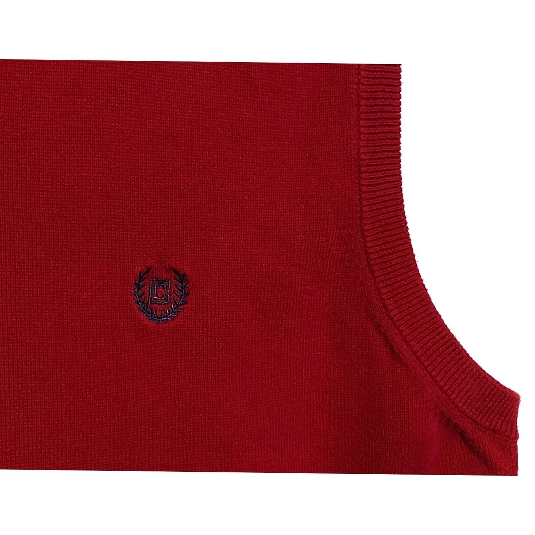 Chaps Chaps Red V Neck Sleeveless Sweater Vest Mens L Preppy Classic Academia Shirt Vest Color Red Size US L / EU 52-54 / 3 - 2 Thumbnail