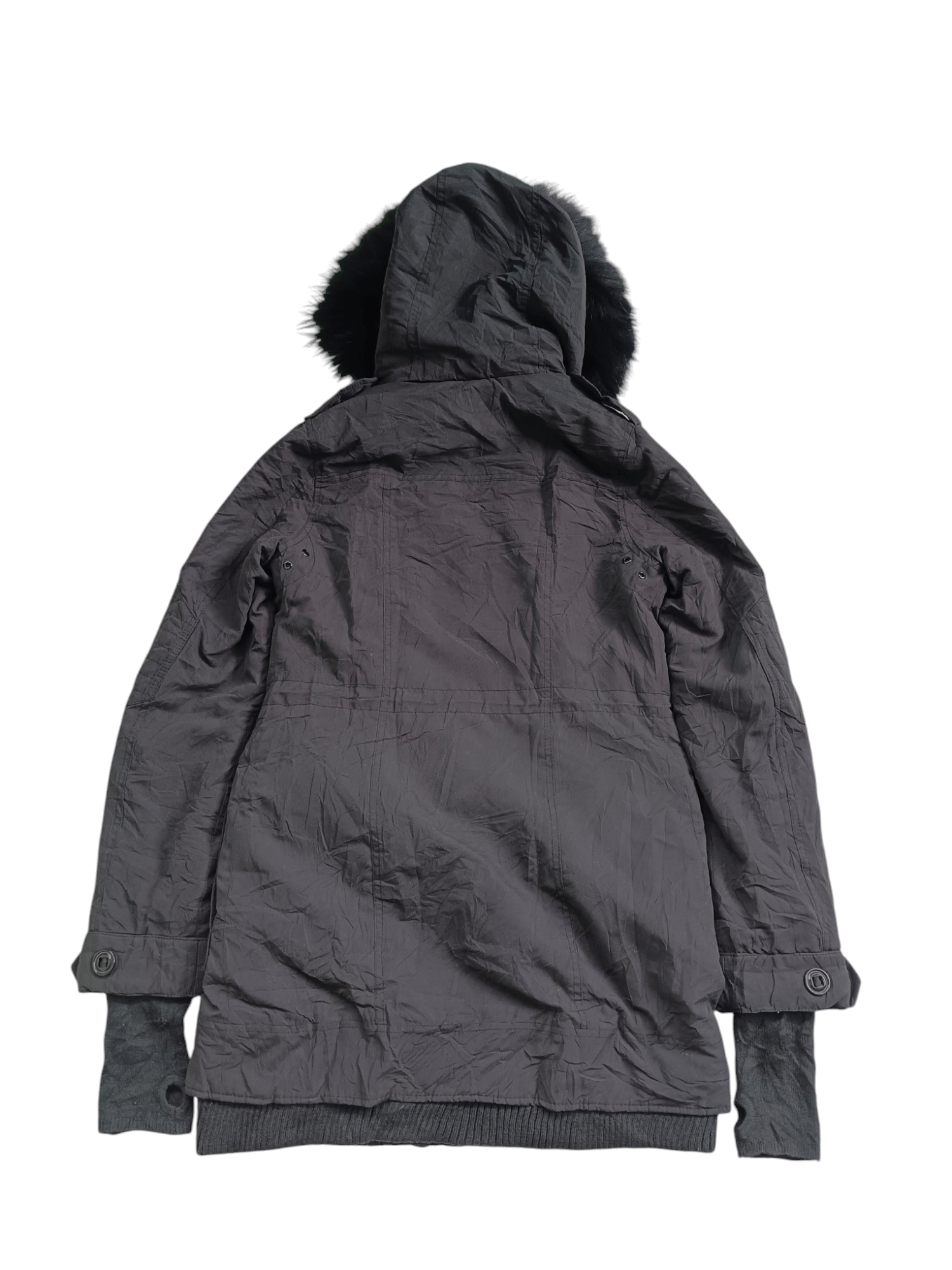 Vintage Y2k SLY Raccoon Fur Jacket LGB Punk Style