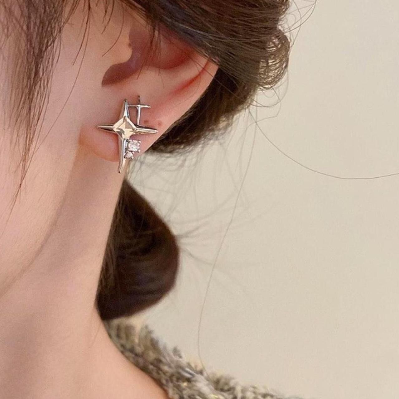 Designer × Vintage Sparkle Star Stud Earrings Size ONE SIZE - 6 Thumbnail