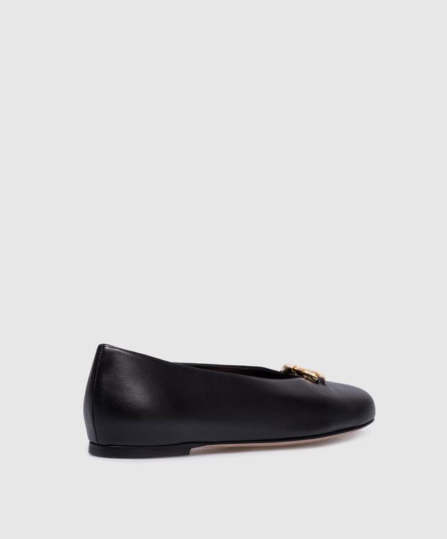 Valentino o1s22i1n0924 Vlogo Ballet Flats in Black Size US 10 / IT 40 - 3 Thumbnail