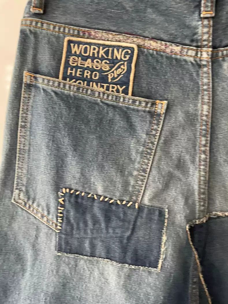 Kapital kapital Balloon pants stitching patch washed jeans Size US 32 / EU 48 - 5 Thumbnail