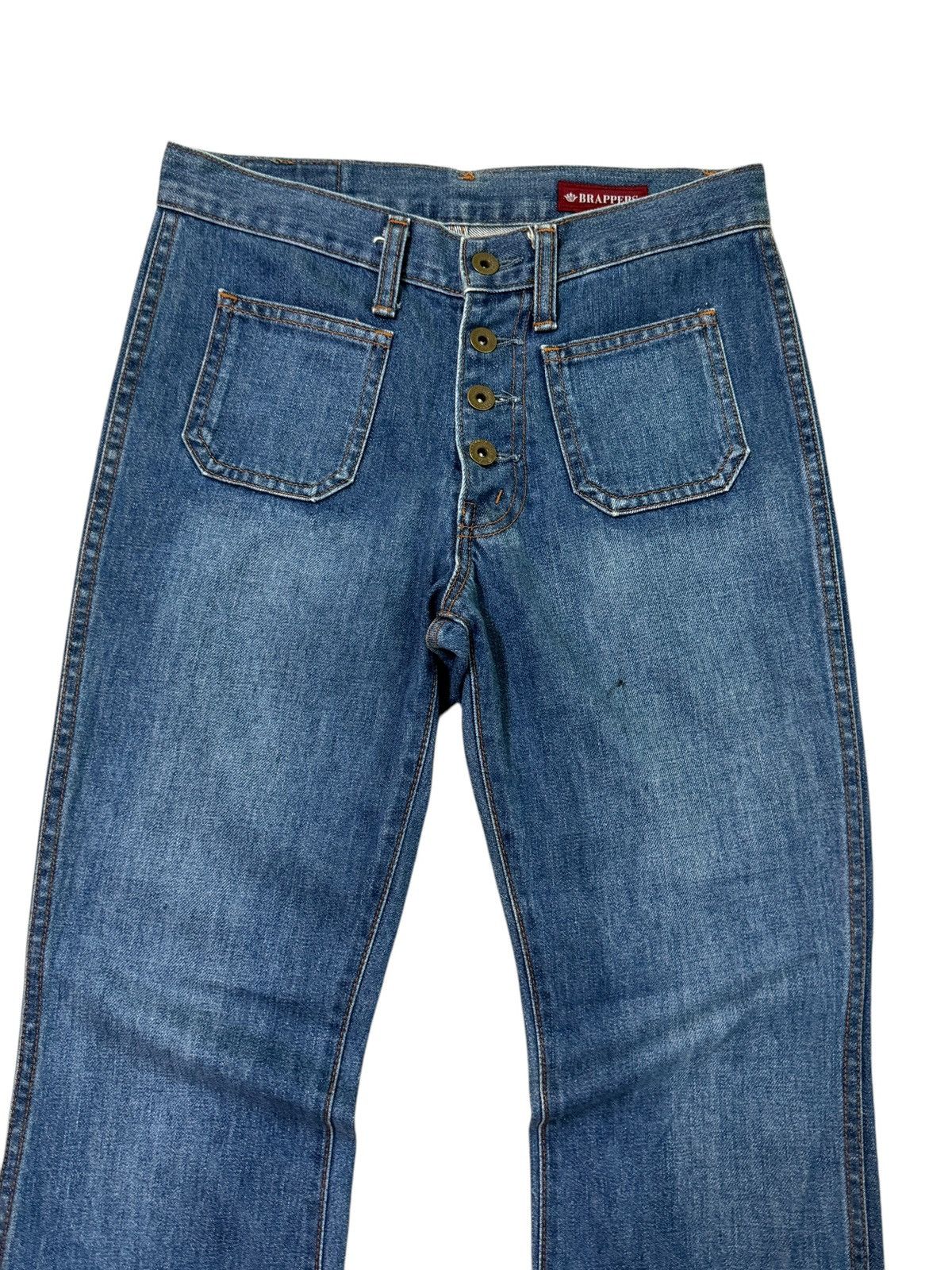 Japanese Brand Flared BRAPPERS BUSH PANT BELL BOTTOM BOOT CUT DENIM Size US 28 / EU 44 - 5 Thumbnail