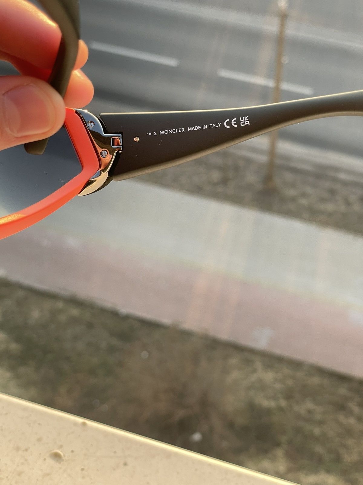 Moncler Moncler Shield Sport Sunglasses - Bright Orange Rick Owens Size ONE SIZE - 3 Thumbnail