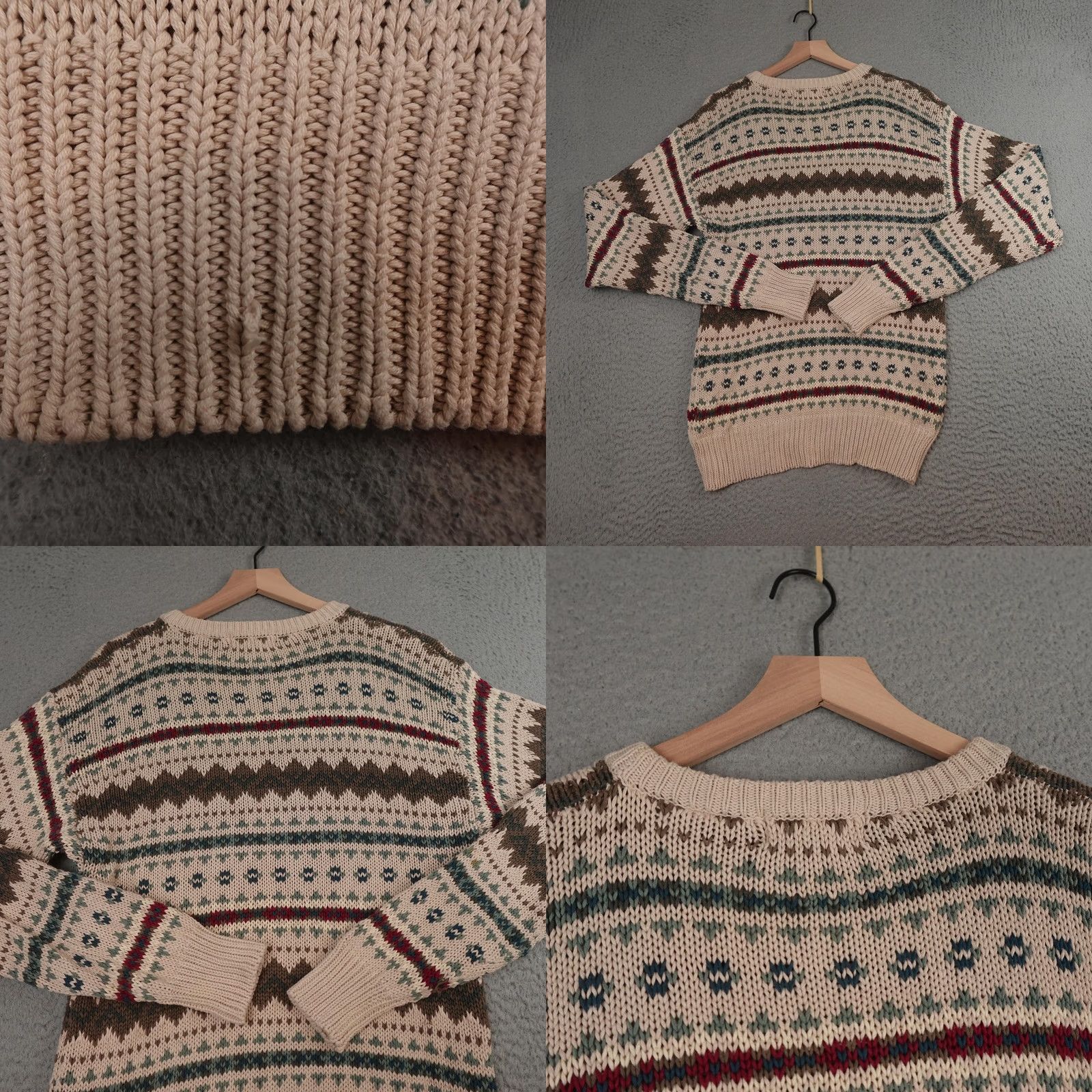Eddie Bauer VINTAGE Eddie Bauer Sweater Mens Large Brown Geometric Knit Crewneck 90s Size US L / EU 52-54 / 3 - 8 Thumbnail