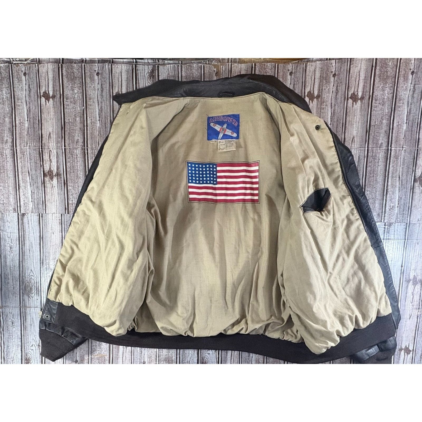 Other Airborne Leathers Lined Flight Bomber Jacket Size 3XL color Size US XXL / EU 58 / 5 - 3 Thumbnail