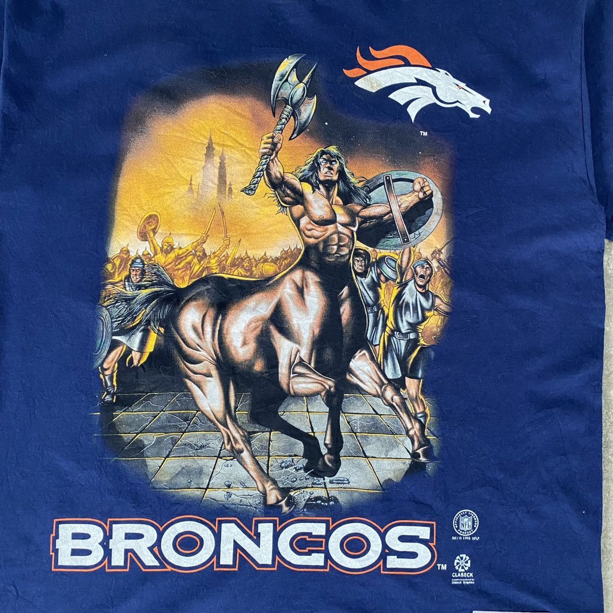 NFL Vintage 1998 Denver Broncos Graphic NFL Tee Size US XL / EU 56 / 4 - 5 Thumbnail