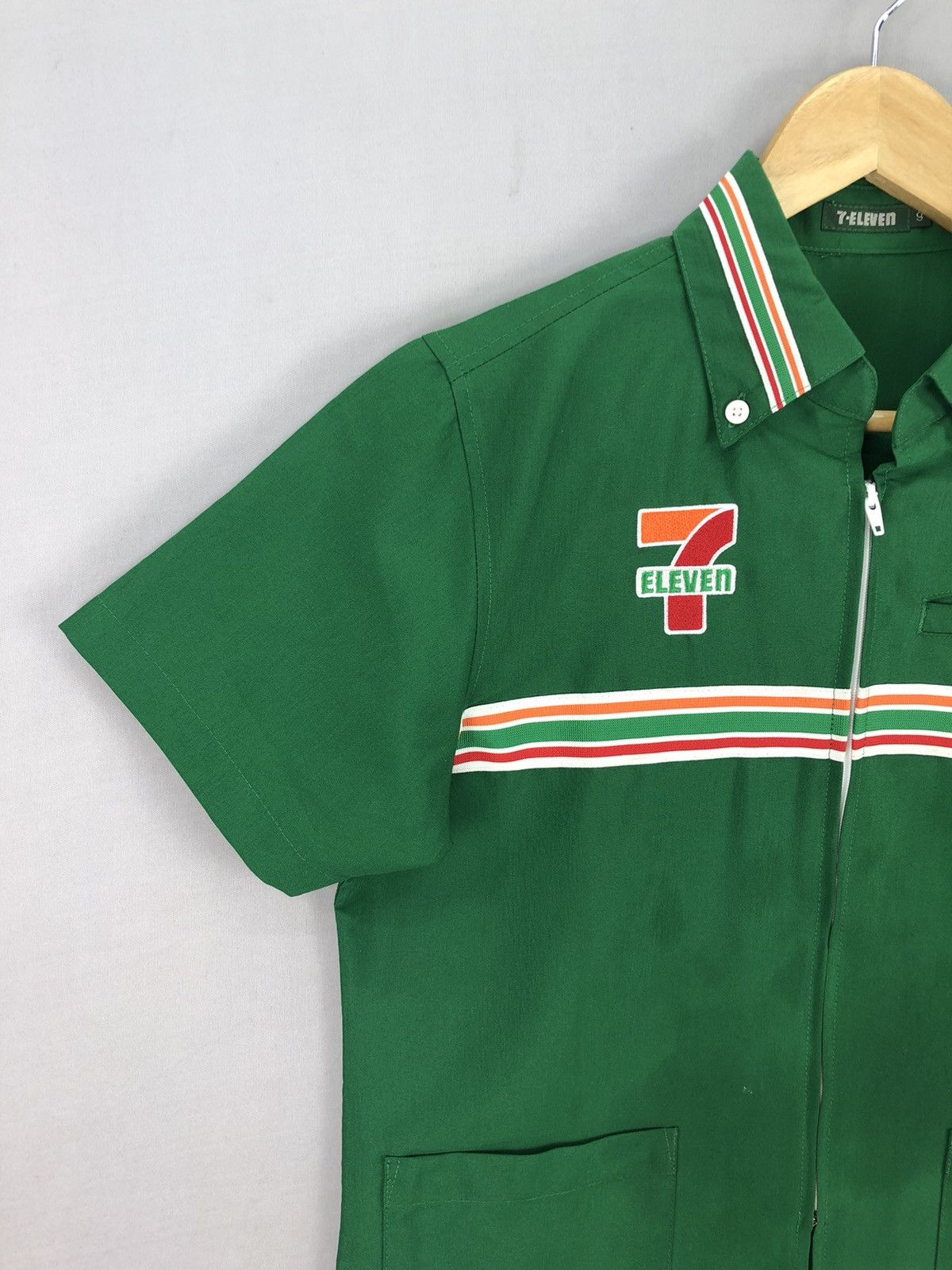 Japanese Brand × Vintage Vintage 90's Workers 7-Eleven Logo Shirt Size US S / EU 44-46 / 1 - 2 Thumbnail