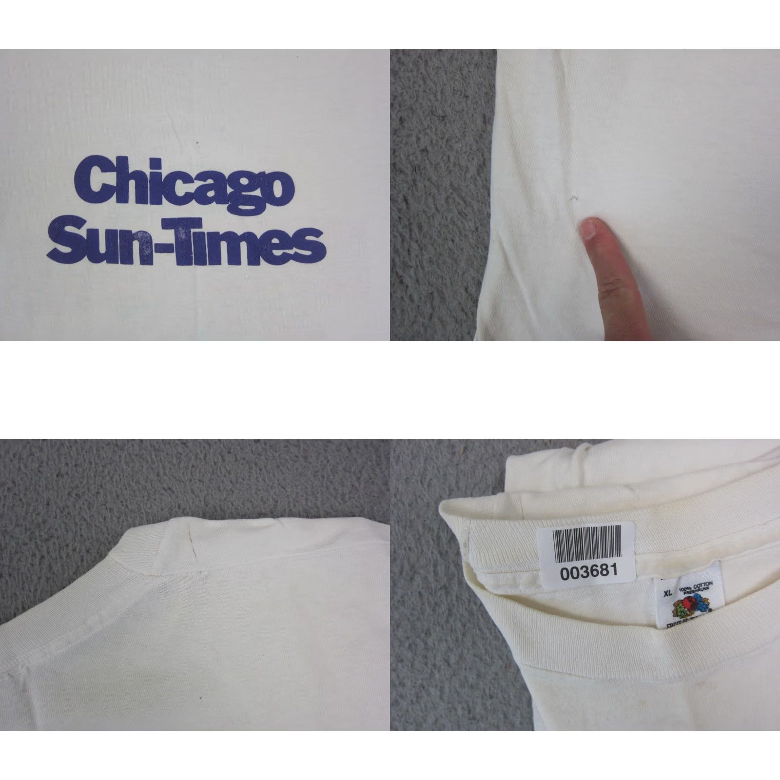 Fruit Of The Loom VINTAGE Fruit of the Loom Shirt Mens Extra Large White Worlds Largest Triathlon 90s Size US XL / EU 56 / 4 - 9 Thumbnail