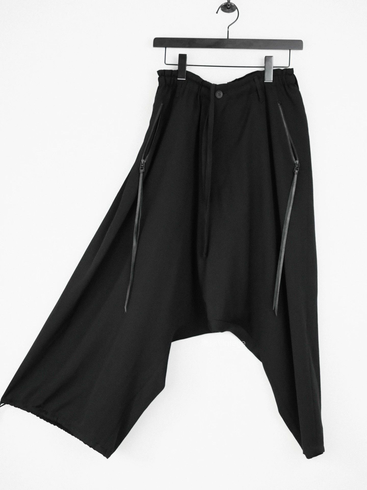 Yohji Yamamoto Yohji Yamamoto 20AW Asym Leather Cord Wide-Leg Pants Size US 30 / EU 46 - 3 Thumbnail