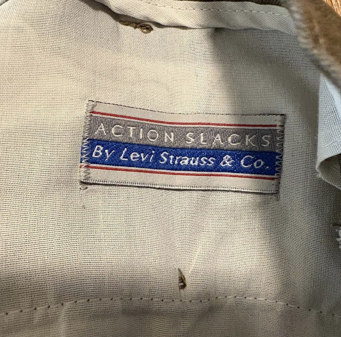 Levi's Vintage Clothing Vtg 70s Levi Action Slack Pant Men’s 41x30 Brown Polyester Size US 41 - 7 Thumbnail