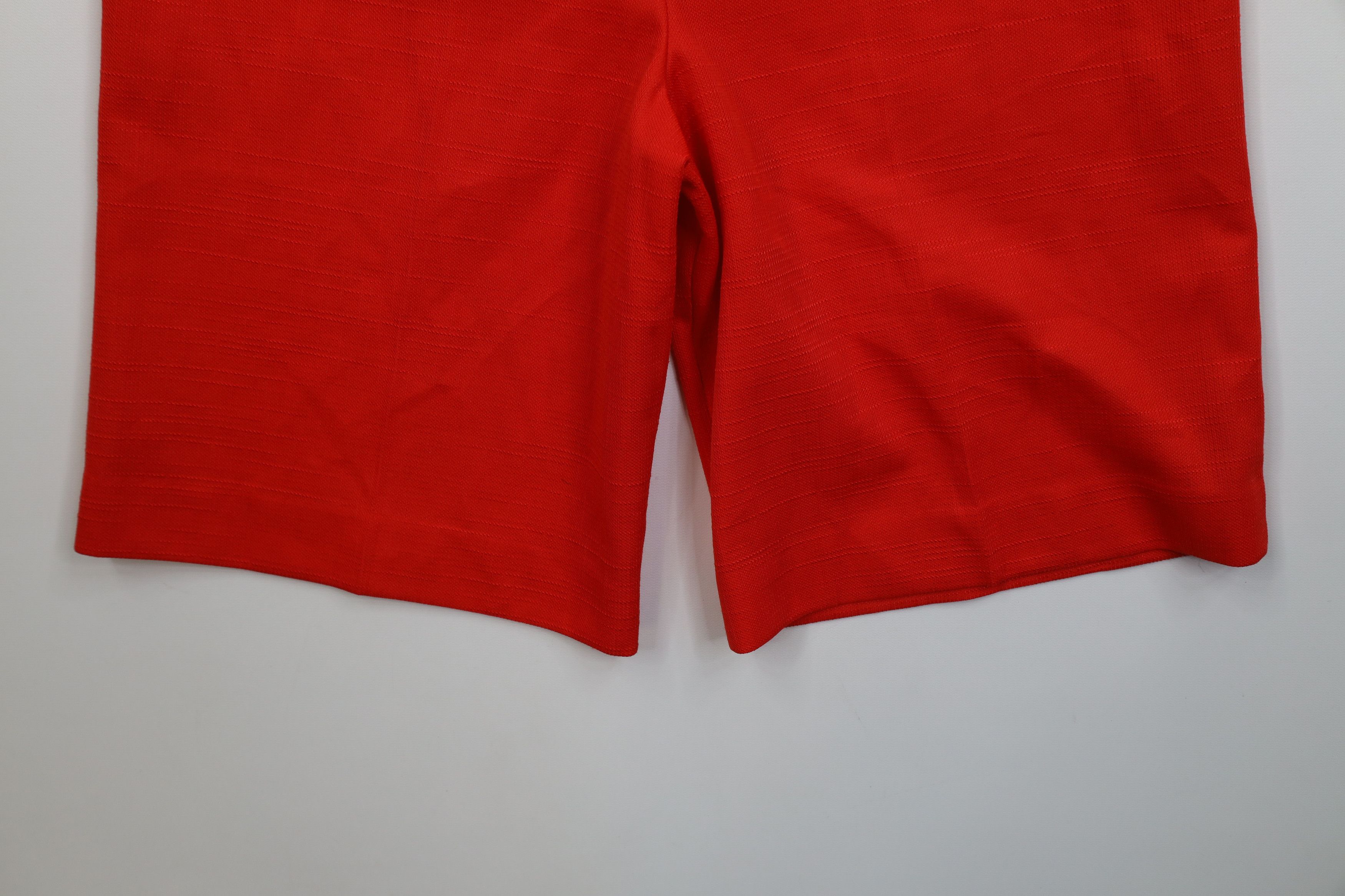 Vintage Vintage 60s Streetwear Knit Bermuda Shorts Red Polyester USA Size 34" / US 12 / IT 48 - 10 Thumbnail