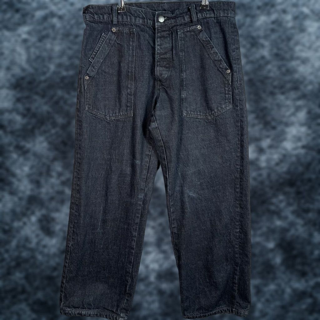 Zara VINTAGE Zara Jeans 34 x 29 Blue Dark Wash Denim Straight Womens Size 24" / US 00 / IT 34 - 1 Thumbnail