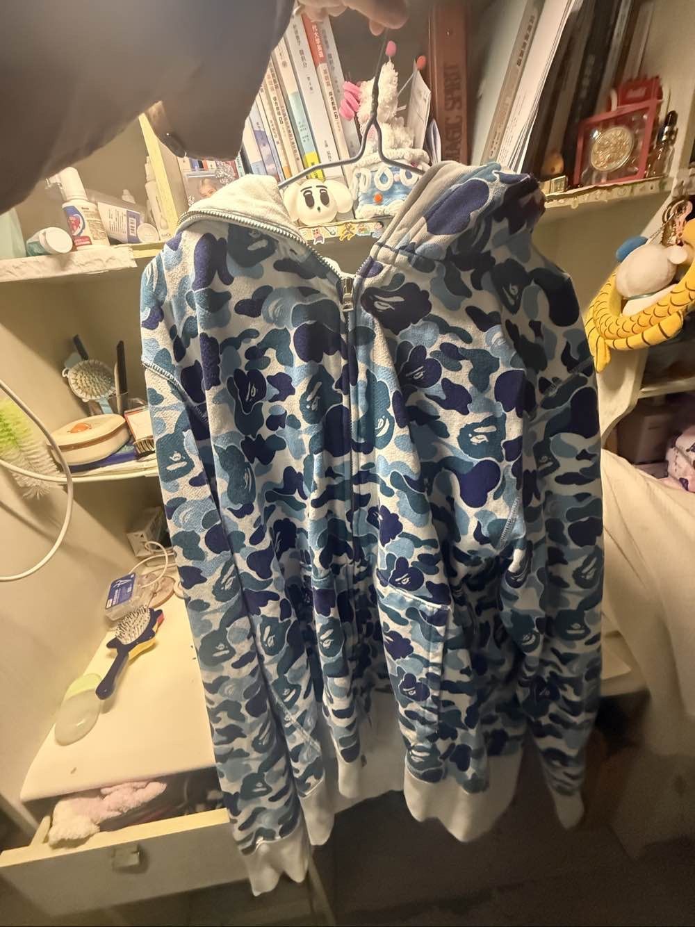 Bape A Bathing Ape Blue Camo Shark Hoodie Size L Size US L / EU 52-54 / 3 - 1 Thumbnail