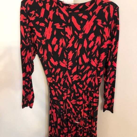 Zara Zara Trafaluc S/S18 Red Black Printed Dress Size L Size L / US 10 / IT 46 - 8 Thumbnail