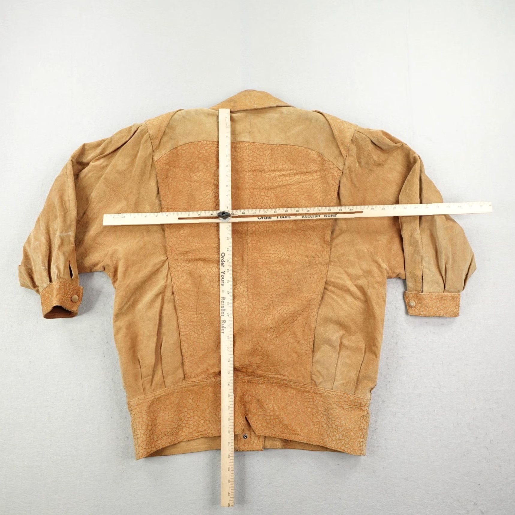 Vintage VINTAGE Avanti Jacket Women Large Brown Suede Overcoat 80s Casual with Shoulder Pads Size L / US 10 / IT 46 - 6 Thumbnail