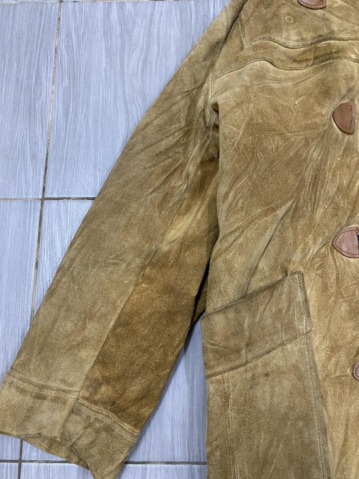 London Fog Vintage 70s London Fog Suede Split-Hood Parka | Talon Zip Size US L / EU 52-54 / 3 - 4 Thumbnail