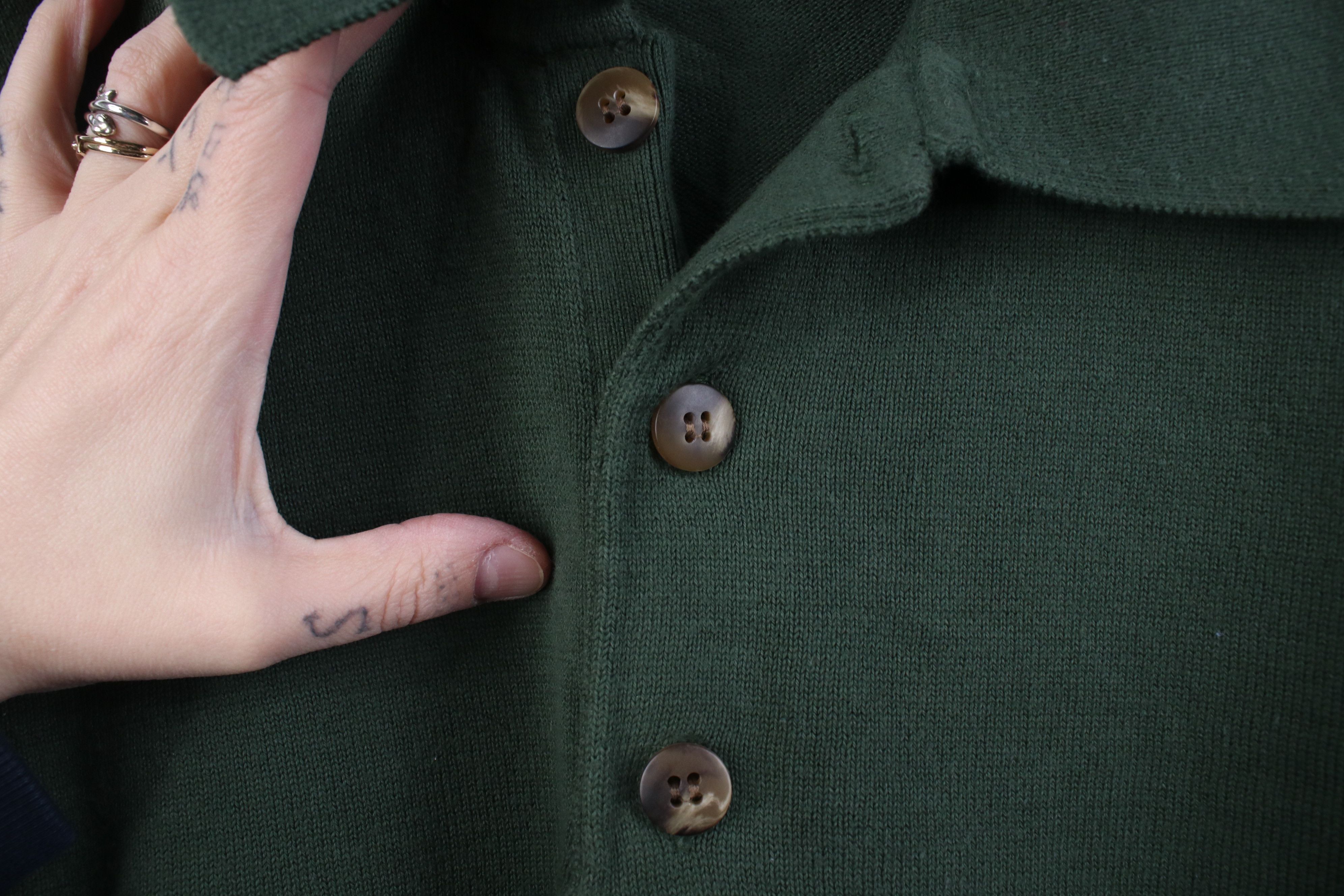 Eddie Bauer Vintage 90s Eddie Bauer Cotton Knit Collared Sweater Green Size US L / EU 52-54 / 3 - 4 Thumbnail