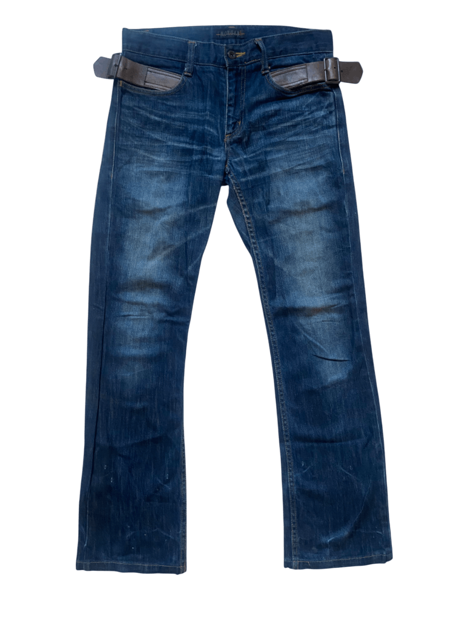 If Six Was Nine SS02 Morgon Homme Leather Strap Denim Size US 30 / EU 46 - 1 Thumbnail