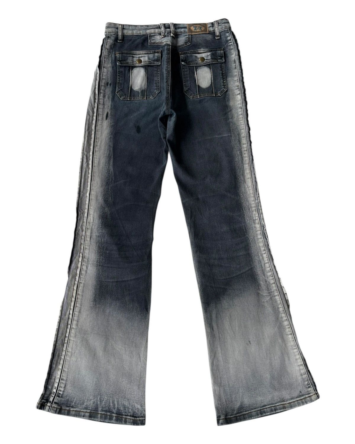Tornado Mart 💥FLARE💥T&T FLARED JEANS BOOTCUT TWO TONE DENIM Size US 28 / EU 44 - 10 Thumbnail