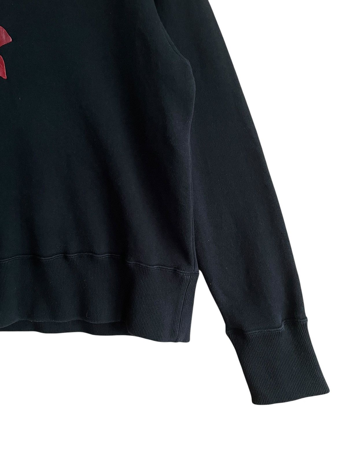 Yohji Yamamoto AW03 Yohji Yamamoto Pour Homme Leather Red Floral Sweatshirt Size US L / EU 52-54 / 3 - 4 Thumbnail