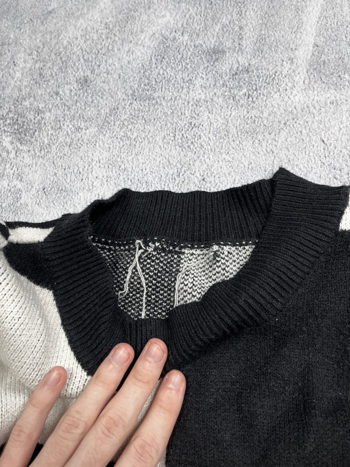 Japanese Brand × Vintage Vintage Y2K Japanese check sweater opium size S Size S / US 4 / IT 40 - 7 Thumbnail