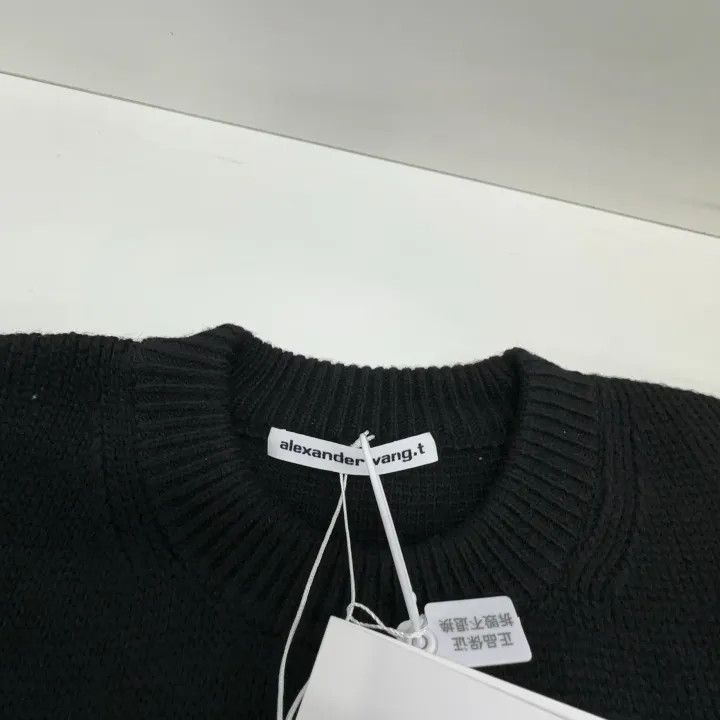 Alexander Wang Alexander Wang Black Logo Print Long Sleeve Sweater - Size L / US 10 / IT 46 - 6 Thumbnail
