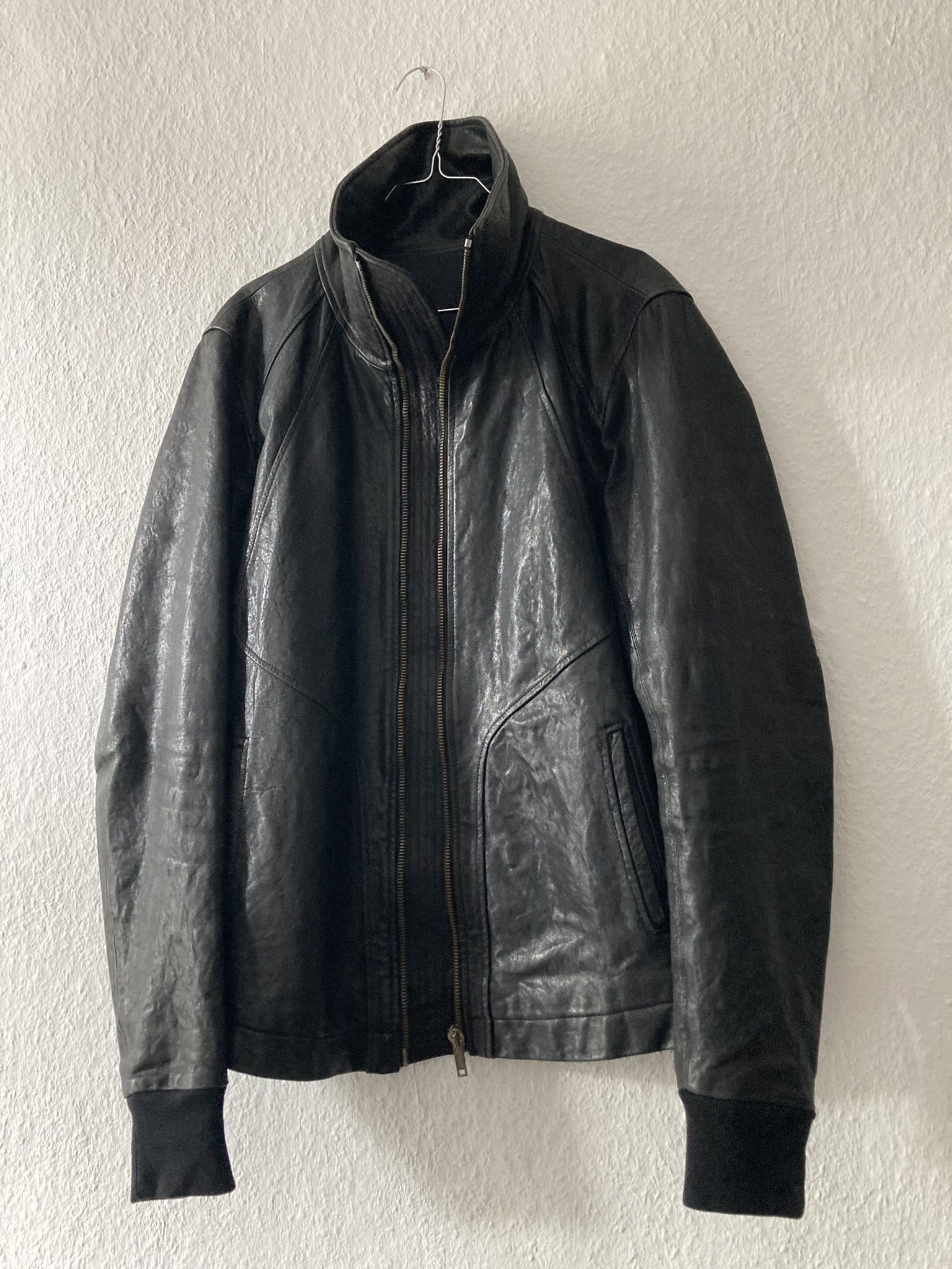 Rick Owens F/W 09 "CRUST" Hammered Lamb Leather Intarsia Jacket XL Size US XL / EU 56 / 4 - 14 Thumbnail