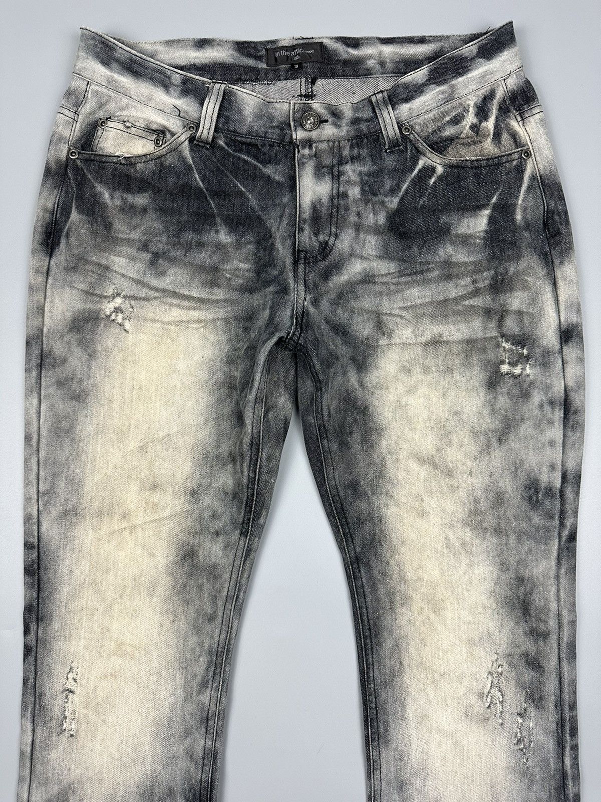 In The Attic × Seditionaries 🔥Rare🔥In The Attic Homme Distressed Smoke Denim Size US 33 - 5 Thumbnail